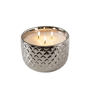 Bol à bougie en métal noir martelé avec bord doré, multi-mèches, grand pot de cire parfumée, centre de table pour mariage, décoration de table - Product Image 6