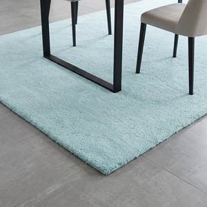 Tapis d'intérieur en laine bleu clair, shaggy, tufté à la main, antidérapant, à poils moyens, doux et moelleux, pour chambre à coucher, salon, maison moderne - Product Image 5