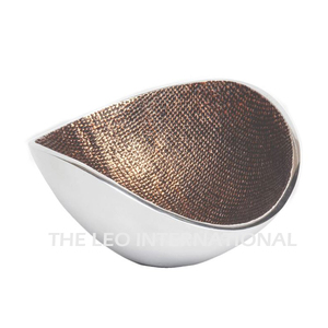 Tazón de Servir de Estilo Vintage con Diseño de Rama de Granada, Asas Laterales, Acabado Plateado, Tazón Decorativo de Tamaño Personalizado - Product Image 4