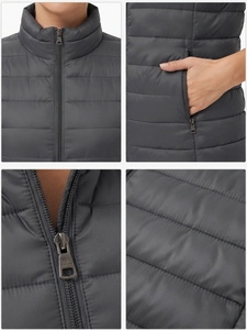 Chaleco Acolchado para Mujer al por Mayor, Sin Mangas, Cuello Alto, Ligero, Cálido, a la Moda, para Exteriores, Tallas Grandes - Product Image 6