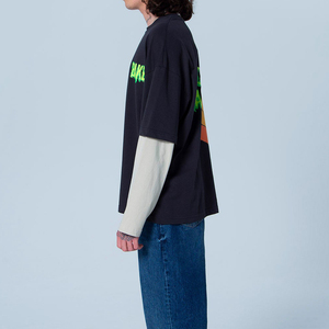 Oversized Men's <b>Black</b> <b>Long</b> Sleeve <b>T</b>-<b>Shirt</b> O-Neck Street Style Loose Fit Eco-Friendly Quick Dry Breathable Linen/Cotton Silk - Product Image 1