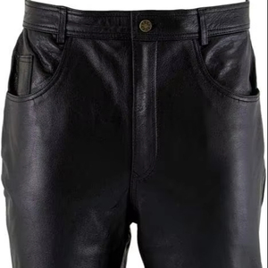 Pantalon Homme Grande Taille en Cuir Léger Coupe Slim Coupe-Vent Décontracté Tendance en Cuir de Vachette - Product Image 1
