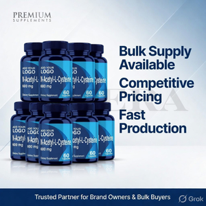 1. Approvisionnement direct d'usine, capsules de NAC 600 mg, complément alimentaire, fabricant OEM, étiquette privée - Product Image 2