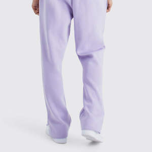 ชุดเซ็ตแทรคสูททรงขาบานแบบย้อมสีเอซิดวอช ผ้าฝ้าย 100% สำหรับฤดูหนาว คอฮู้ดดีไซน์ใหม่ คุณภาพสูง ลายเรียบ ขายส่ง - Product Image 6