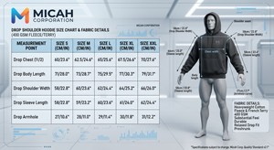 เสื้อฮู้ดดี้ผู้ชายทรงโอเวอร์ไซส์ รุ่นพรีเมียมใหม่จาก Micah Corporation ผ้าฝ้ายฟลีซเนื้อนุ่ม กระเป๋าจิงโจ้ แต่งขอบยางยืด - Product Image 5