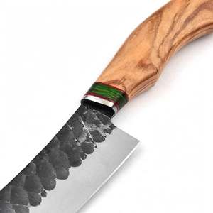 Cuchillo de Chef de Acero al Carbono Forjado a Mano con Mango de Madera de Olivo, Herramienta de Cocina - Product Image 3