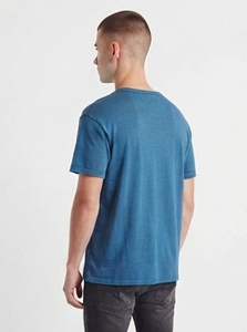 T-shirt en coton à col en V et manches courtes pour homme, style décontracté, coupe ample, jersey tricoté, style streetwear - Product Image 4