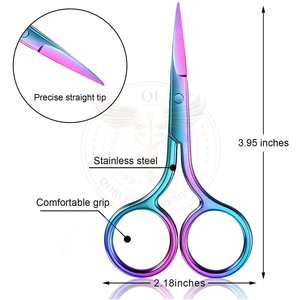 Paquete de 3 Mini Tijeras de Acero Inoxidable para Belleza, Tijeras de Punta Fina para Recortar Bigote, Cejas y Vello Facial - Product Image 2