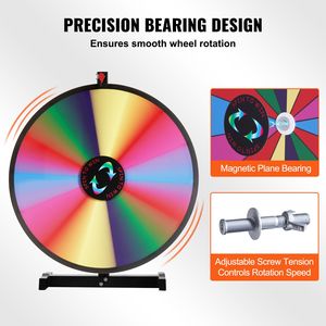 Ruota della Fortuna da 24 Pollici per Premi, 14 Scomparti, Roulette da Tavolo con 2 Marcatori - Vinci la Tua Fortuna! - Product Image 3