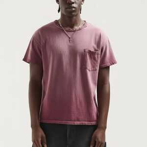 เสื้อยืดแขนสั้นผู้ชายผ้าวาฟเฟิลคอตตอน 100% ขายส่ง น้ำหนัก 220 กรัม แบบเรียบ แห้งเร็ว ระบายอากาศได้ดี รับสั่งทำตามแบบ - Product Image 1