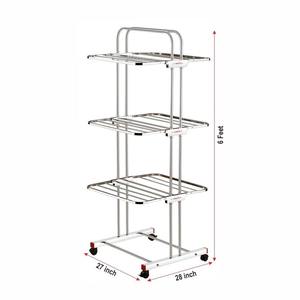 Séchoir à linge vertical multi-niveaux pliable pour petits espaces, appartement, balcon, organisation domestique - Product Image 1