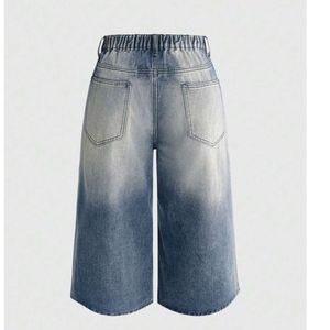 Pantalones Cortos de Mezclilla Personalizados para Hombre, Estilo Y2K, con Tachuelas, Desgastados, Anchos, Estilo Punk Grunge, Cintura Elástica, Estilo Hip Hop - Product Image 2