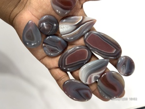Buy Fancy <b>Red</b> Botswana Agate Cabochon Mix Shape <b>Red</b> Botswana Agate Fancy Shape Cabochon Loose Gemstone - Product Image 2