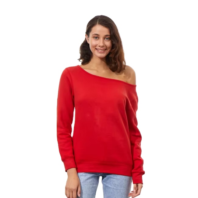 Customized Styles Solid Streetwear Casual Fashion Shoulder Loose Shirts Long Sleeve Tee Women Yoga Top Breathable Eco-Friendly