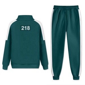 Dernier Automne Nouveaux hommes Zip Frontal Calmar Jeu Série Coréenne Capuche 2021 Survêtement Personnalisé Logo Fermeture Éclair Décontracté Actif Survêtement - Product Image 6