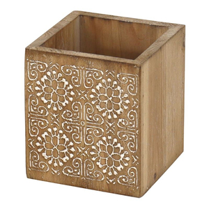 Square Shape Wooden Cutlery Holder Tabletop Decor Cutlery Organizer <b>Caddy</b> Holder for Dining <b>Table</b> Spoons Forks Knives Holders - Product Image 1