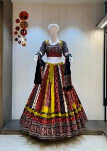 Lehenga Choli Tradicional India con Estampado Digital, Vestido Étnico de Algodón Largo hasta el Suelo para Mujer, Ropa de Boda, Corte Holgado - Product Image 3