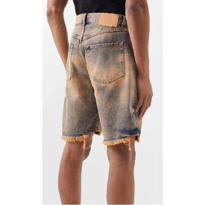 Shorts de Mezclilla Elásticos y Suaves para Hombre, Estilo Casual Moderno, Resistentes al Viento, Transpirables, con Cierre de Cremallera, Personalizables - Product Image 4