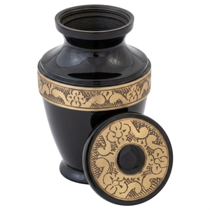 Urnas de Cremación para Adultos de Latón Acabado en Color Púrpura, Duraderas, Doradas con Bandas Grabadas, Capacidad de 200 Pulgadas Cúbicas, Diseño Personalizable - Product Image 5