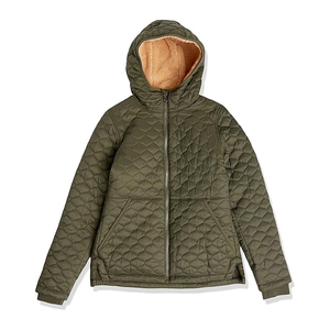Wholesale Olive Green Lightweight Padded Women's Windbreaker Coat Insulated Geometric Quilt Pattern <b>Jacket</b> - Product Image 4