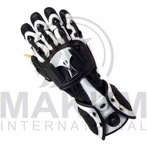 Gants de moto en cuir véritable à prix de gros, imperméables, compatibles écran tactile, antidérapants, pour cyclisme et activités de plein air en hiver - Product Image 4