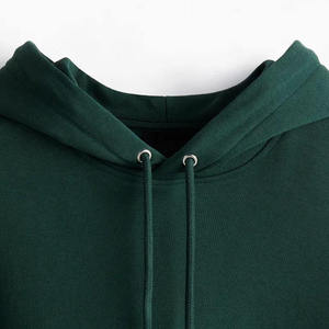 Sudadera con capucha de algodón de forro polar verde bosque lisa, estilo streetwear oversize, personalizada al por mayor para hombre y mujer - Product Image 6