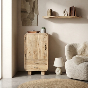 Teak Wood Storage <b>Drawers</b> Natural Solid Wooden Cabinet Luxury Display Chest Traditional Living Room Sideboard Home Furniture Box - Product Image 3
