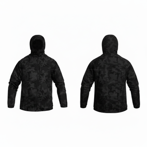 Veste coupe-vent légère et imperméable en polyester camouflage à capuche, personnalisée, pour homme, directement de l'usine - Product Image 6