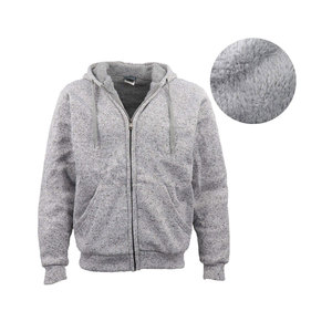 Men's Hooded Zipper Sweatshirt Solid Color Fleece Regular Fit Casual Autumn Breathable Customizable Polyester/Cotton - Product Image 6