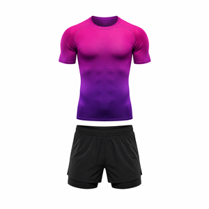 Ensemble T-shirt et short de sport haut de gamme pour homme – Idéal pour la gym, l'entraînement, la course et le fitness – Léger, respirant et anti-transpiration - Product Image 1