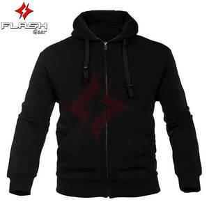 Sudadera con Capucha de Forro Polar para Motocicleta FLASH GEAR de Primera Calidad, Lisa, con Cremallera, Diseño Personalizado, Protección Blindada CE, Transpirable, Unisex - Product Image 5