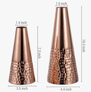 Vase à trompette en métal cuivre Offre Spéciale Vase à fleurs décoratif pour les arrangements de fleurs artificielles pour la cérémonie de mariage - Product Image 2