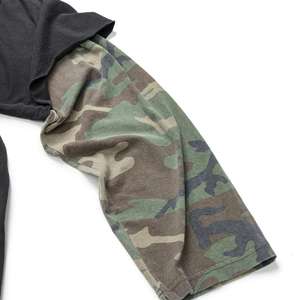 T-shirt personnalisé pour homme, coupe classique, manches régulières, bordure contrastée, écologique, respirant, style streetwear, col rond, jersey tricoté 220g - Product Image 4