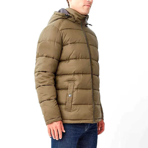 Chaqueta Acolchada Impermeable con Capucha para Hombre, Ropa Casual de Invierno, Prenda Exclusiva de Alta Calidad con Diseño Frontal Único, Poliéster/Algodón - Product Image 5