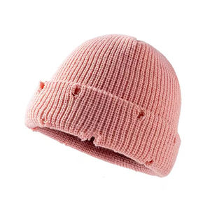 Gorro de invierno unisex de alta calidad con logotipo personalizado, estilo desgastado, tejido en lana y acrílico. - Product Image 6