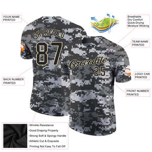 Maillot de baseball numérique camouflage personnalisé en gros – Uniformes d'équipe par sublimation avec nom et numéro personnalisés – Vêtements de sport pour hommes - Product Image 2