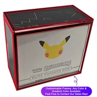 Étui en acrylique Xinjinda TCG léger, couleur personnalisée, bordure ETB, boîte d'entraînement d'élite Pokémon Celebrations, étui de présentation