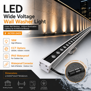 Lámpara LED de pared para fachadas de edificios, de aleación de aluminio, color blanco cálido, IP65, SMD, amplio voltaje - Product Image 3