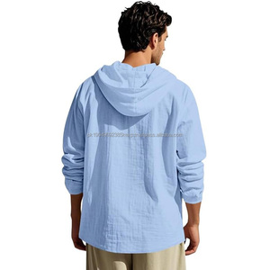 Men's Hoodie <b>Long</b> <b>Sleeve</b> Button <b>Shirt</b> Casual <b>Hawaiian</b> Beach Yoga Sweatshirt - Product Image 5