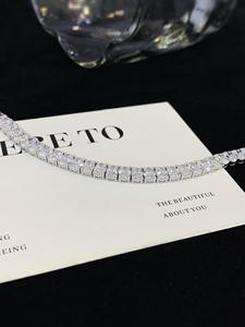 Pulsera de tenis de oro macizo de 18K con diamantes negros y blancos de talla brillante, estilo hip-hop, unisex, para compromiso, aniversario, fiesta, regalo de joyería - Product Image 2