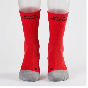 North Approach Crew <b>Socks</b> Red Breathable <b>Running</b> <b>Socks</b> for Adults Summer Season - Product Image 1