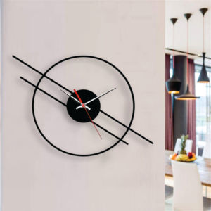 Modern <b>Large</b> Metal Wall <b>Clock</b> Silent Sunburst Black Iron Decorative Wall Watch Custom Wholesale Luxury Home Living Room Decor - Product Image 6