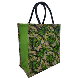 Handmade Natural Jute Carry <b>Bag</b> Eco Friendly Grocery Tote <b>Bag</b> with Reinforced Handles - Product Image 1
