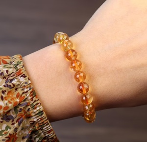 AAAA Natural Citrine 8mm Round Beaded Stretch <b>Bracelet</b> Healing <b>Crystal</b> Gemstone <b>Bracelet</b> Lucky Wealth Abundance Energy Jewelry - Product Image 6