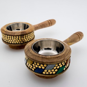 Quemador de Incienso Árabe Mubkhar Oud Bakhoor con Incrustaciones de Madera de Sándalo, Difusor de Aromaterapia Hecho a Mano y Ecológico - Product Image 2
