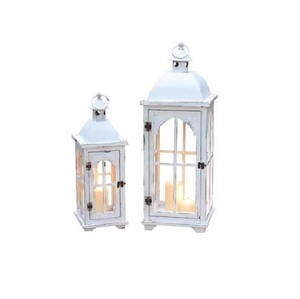 Portavelas de Madera Rústico Natural con Puerta de Vidrio y Asa de Cuerda, Decoración Estilo Granja - Product Image 3
