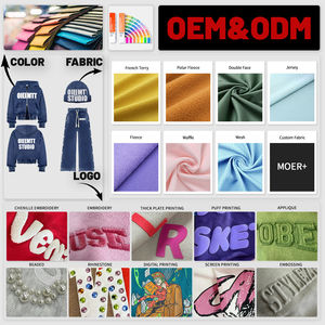 Conjunto de Sudadera con Capucha y Pantalones Deportivos Extra Grandes con Estampado DTG Personalizado, Lavado Ácido y Pedrería, Unisex - Product Image 5