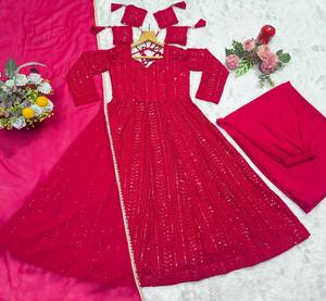 FATEMA ชุดคลุมยาวถึงพื้นสำหรับผู้หญิง, ชุดปักเลื่อมลายดอกไม้ - Product Image 6