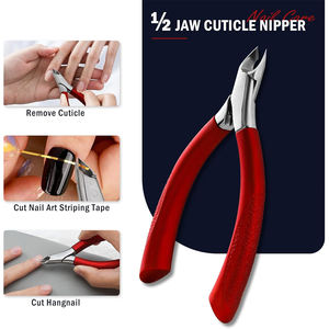 Coupe-cuticules de qualité supérieure, manche en plastique rouge, acier inoxydable, pour usage domestique et professionnel. - Product Image 6