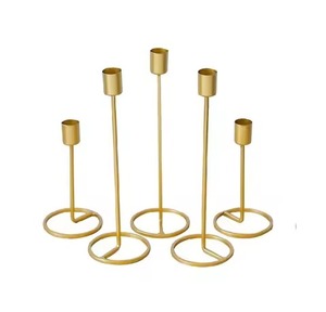 Support de bougie en métal design, centre de table élégant, porte-bougie, décoration intérieure, pièce d'appoint pour mariage - Product Image 2